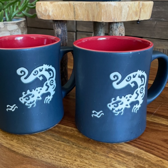 3 RARE Starbucks Mugs Dragons and Mermind - Picture 3 of 12